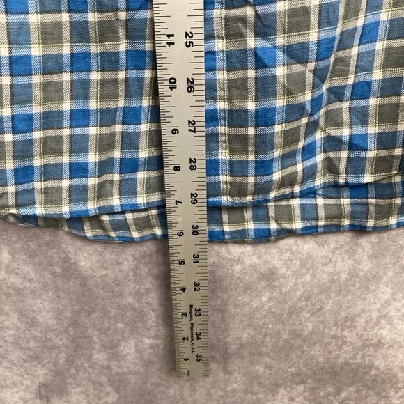 FISH HIPPIE Rumfront Collection Button Shirt Mens L Blue/Gray Plaid Preppy L/S - Picture 7 of 9